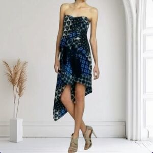 BCBGMAXAZRIA DRESS BOHO SWEETHEAR STRAPLESS/STRAPS PARTY DRESS SZ 0 WONEN SZ 0